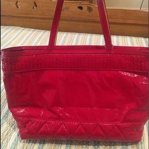 Red leather Coach bag